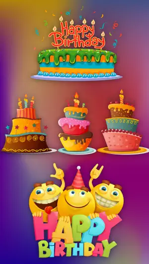 Cake - Happy Birthday Stickers