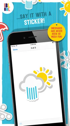 Ibbleobble Weather Stickers for iMessage