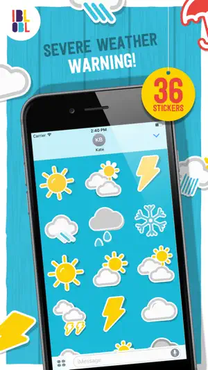 Ibbleobble Weather Stickers for iMessage