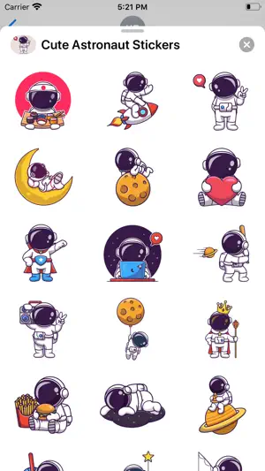 Cute Astronaut Stickers