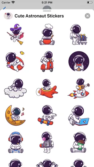 Cute Astronaut Stickers