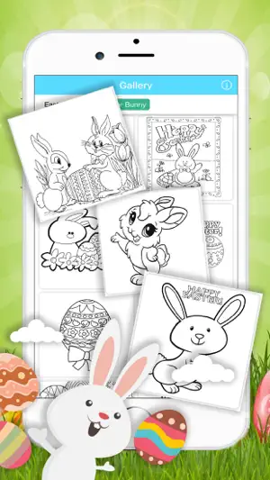 可爱 复活节 兔子 染色 书